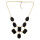 N-3014 European Style Gorgeous Gold Plated Black Resin Gem Drop Women Choker Necklace