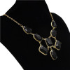 N-3014 European Style Gorgeous Gold Plated Black Resin Gem Drop Women Choker Necklace