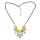 N-3117 4 Colors New Europe Style Gold Gun Black Alloy Resin Gem Crystal Flower Pendant Necklace