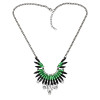 N-3117 4 Colors New Europe Style Gold Gun Black Alloy Resin Gem Crystal Flower Pendant Necklace