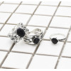 R-1503 3Pcs/Set Vintage Silver Metal Black Clear Rhinestone Knuckle Ring Sets for Women Boho Summer Jewelry
