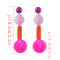 E-4615 6 Colors Ladies Stone Acrylic Colorful Statement Earrings for Women Wedding Party Jewelry