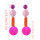 E-4615 6 Colors Ladies Stone Acrylic Colorful Statement Earrings for Women Wedding Party Jewelry