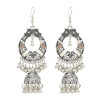 E-4792 6 Colors Boho Silver Metal Bells Statement Drop Dangle Earrings for Women Festival Party Jewelry