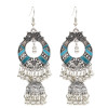 E-4792 6 Colors Boho Silver Metal Bells Statement Drop Dangle Earrings for Women Festival Party Jewelry