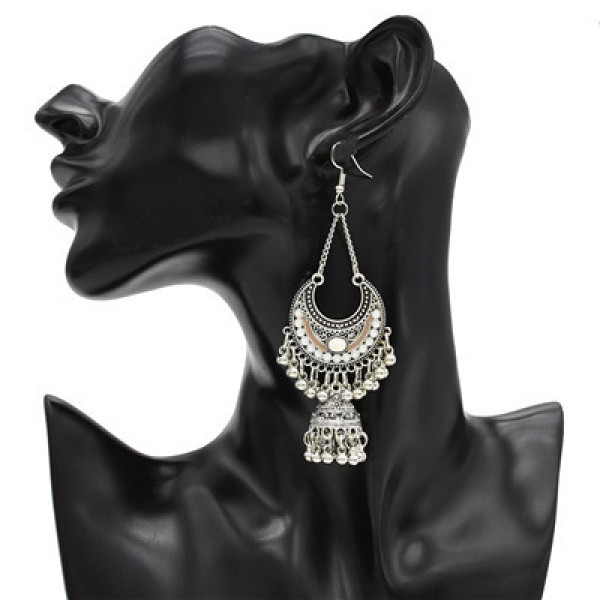 E-4791 6 Colors Vintage Silver Tassel Drop Dangle Earrings For Women Jewelry Design