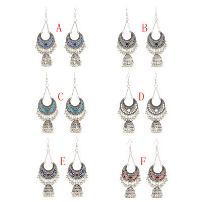 E-4791 6 Colors Vintage Silver Tassel Drop Dangle Earrings For Women Jewelry Design