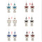 E-4790 6 Colors Vintage Silver Bells Tassel Drop Dangle Earrings For Women Jewelry Design