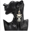 E-4790 6 Colors Vintage Silver Bells Tassel Drop Dangle Earrings For Women Jewelry Design