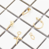 E-4802 Fashion 3pcs/set Semicircle Cross Pendant Leaf Earrings Stud for Women