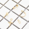 E-4802 Fashion 3pcs/set Semicircle Cross Pendant Leaf Earrings Stud for Women