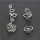 R-1501 4 Pcs/set Vintage Gypsy Silver Plated Ring Set for Women Jewelry