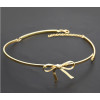 N-7105 Trendy Gold Metal Bowknot Pendant Collar Choker Necklaces for Women Boho Wedding Party Jewelry
