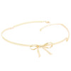 N-7105 Trendy Gold Metal Bowknot Pendant Collar Choker Necklaces for Women Boho Wedding Party Jewelry