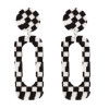 E-4803  5 Styles White & Black Color Geometric Acrylic Earrings for Women Bohemian Party Jewelry Gift