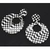 E-4803  5 Styles White & Black Color Geometric Acrylic Earrings for Women Bohemian Party Jewelry Gift