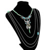N-6826 Fashion Bohemia Long Multiple layers Turquoise Tassel Charm  Necklace for Women