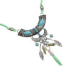 N-6826 Fashion Bohemia Long Multiple layers Turquoise Tassel Charm Necklace for Women