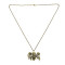 N-7106 Retro Three Owls Pendant Rhinestone Long Necklace Sweater Chain