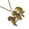 N-7106 Retro Three Owls Pendant Rhinestone Long Necklace Sweater Chain