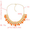 N-0795 Fashion Gold Chain Acrylic Beads Bib Statement Necklaces for Women Bohemian Party Jewelry