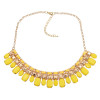 N-0795 Fashion Gold Chain Acrylic Beads Bib Statement Necklaces for Women Bohemian Party Jewelry