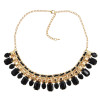 N-0795 Fashion Gold Chain Acrylic Beads Bib Statement Necklaces for Women Bohemian Party Jewelry