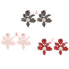 E-4798 Korean Style Fashion Jewelry Crystal Flower Stud Earrings For Women