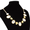 N-0781 New Fashion Charming Rhinestone Drop Gem Lovely Flowers Choker Necklace