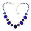 N-0781 New Fashion Charming Rhinestone Drop Gem Lovely Flowers Choker Necklace