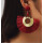 E-4462 5Colors Bohemian Fringe Earrings Graceful Beauty Gold Metal Resin Bead Fabric Thread Tassel Pendant Drop Earrings for Women Party Wedding Jewelry Accessories