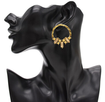 E-4795 Vintage Silver Gold Metal Rhinestone Drop Dangle Earrings for Women Boho Wedding Party Jewelry