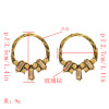 E-4795 Vintage Silver Gold Metal Rhinestone Drop Dangle Earrings for Women Boho Wedding Party Jewelry