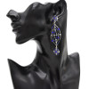 E-4794 Handmade Bohemian Flower  Rhinestone Drop Earrings Hook Earring for Women jewelry
