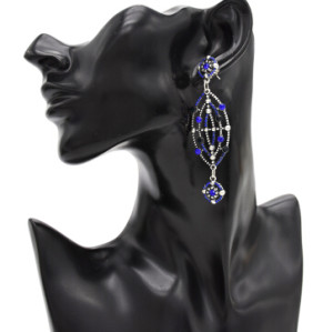 E-4794 Handmade Bohemian Flower  Rhinestone Drop Earrings Hook Earring for Women jewelry
