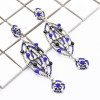 E-4794 Handmade Bohemian Flower  Rhinestone Drop Earrings Hook Earring for Women jewelry