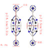 E-4794 Handmade Bohemian Flower  Rhinestone Drop Earrings Hook Earring for Women jewelry