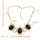 N-3013 European Style golden link chain clear rhinestone flower resin gem drop choker Necklace