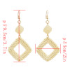 E-4808 Handmade Acrylic Beads Woven Rattan Long Drop Dangle Earrings for Women Boho Wedding Party Jewelry