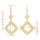 E-4808 Handmade Acrylic Beads Woven Rattan Long Drop Dangle Earrings for Women Boho Wedding Party Jewelry