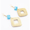 E-4808 Handmade Acrylic Beads Woven Rattan Long Drop Dangle Earrings for Women Boho Wedding Party Jewelry
