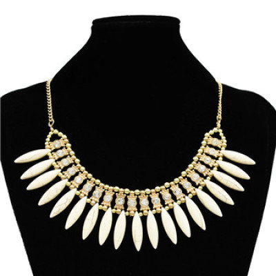 N-3040 Top fashion design luxurious gem pendant choker statement necklace for women