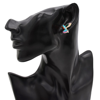 E-4804 Trendy Gold Bird Rhinestone Stud Earring Drop Earring For Women Jewelry Design