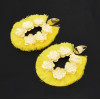 E-4812 5 Colors Trendy Summer Beach Short Tassel Sequins Flower  Drop Earring For Women Jewelry Design