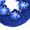 E-4812 5 Colors Trendy Summer Beach Short Tassel Sequins Flower  Drop Earring For Women Jewelry Design