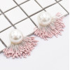 E-4807 Korean Style Fashion Jewelry Pearl Tassel Stud Earrings For Women