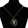 Vintage Style Clear Crystal Scorpion Necklace N-3336