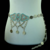 N-5224 Boho Ethnic Tribal Festival Jewelry Coin Resin India Belt Belly Body Chain Jewelry