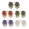 E-4810 5 Colors Gorgeous Crystal Beads Statement Long Drop Earrings For Women Bridal Wedding Party Jewelry Gift