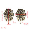 E-4810 5 Colors Gorgeous Crystal Beads Statement Long Drop Earrings For Women Bridal Wedding Party Jewelry Gift